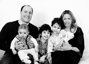 Dr. Blumberger with her three sons and husband.